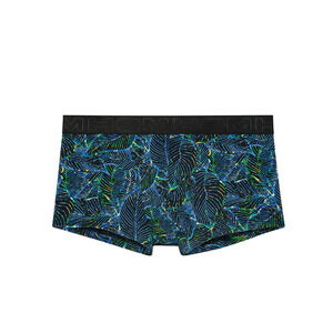 Hom Men Jarrod Printed Trunks Blue Print Size M